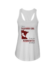 CALIFORNIA GIRL LIVING IN MINNESOTA WORLD Ladies Flowy Tank thumbnail