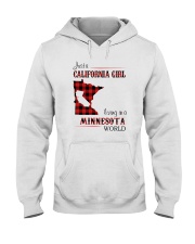 CALIFORNIA GIRL LIVING IN MINNESOTA WORLD Hooded Sweatshirt thumbnail