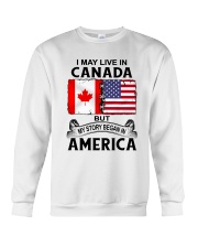 LIVE IN CANADA BEGAN IN AMERICA ROOT WOMEN Crewneck Sweatshirt thumbnail