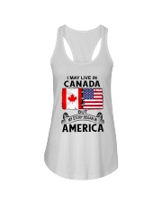 LIVE IN CANADA BEGAN IN AMERICA ROOT WOMEN Ladies Flowy Tank thumbnail