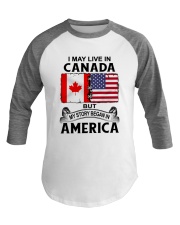LIVE IN CANADA BEGAN IN AMERICA ROOT WOMEN Baseball Tee thumbnail