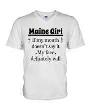 MAINE IF MY MOUTH DOESN'T SAY IT V-Neck T-Shirt thumbnail