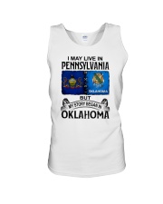 LIVE IN PENNSYLVANIA BEGAN IN OKLAHOMA Unisex Tank tile
