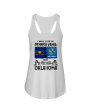 LIVE IN PENNSYLVANIA BEGAN IN OKLAHOMA Ladies Flowy Tank tile