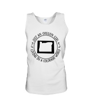 OREGON GIRL LIVING IN COLORADO WORLD Unisex Tank thumbnail