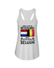 LIVE IN NETHERLANDS BEGAN IN BELGIUM Ladies Flowy Tank tile