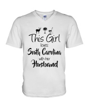 This Girl Loves South Carolina V-Neck T-Shirt tile