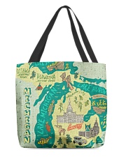 Michigan Map Symbols All-over Tote front