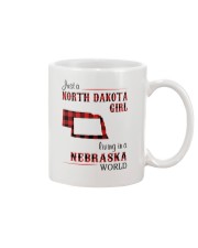 NORTH DAKOTA GIRL LIVING IN NEBRASKA WORLD Mug tile