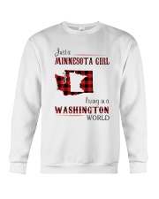 MINNESOTA GIRL LIVING IN WASHINGTON WORLD Crewneck Sweatshirt thumbnail