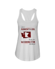 MINNESOTA GIRL LIVING IN WASHINGTON WORLD Ladies Flowy Tank thumbnail