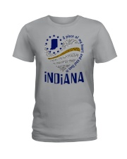 A PIECE OF MY HEART AND SOUL LIVES IN INDIANA Ladies T-Shirt tile