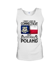 LIVE IN CONNECTICUT BEGAN IN POLAND Unisex Tank tile