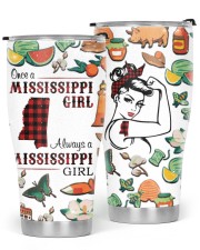 Once A Mississippi Girl Plaid Pattern Glitter Tumbler tile