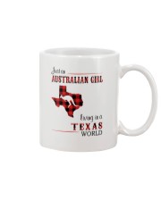 AUSTRALIAN GIRL LIVING IN TEXAS WORLD Mug tile