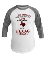 He Sent Me My Texas Husband Baseball Tee tile