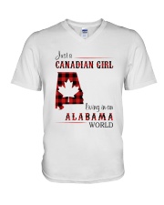 CANADIAN GIRL LIVING IN ALABAMA WORLD V-Neck T-Shirt thumbnail