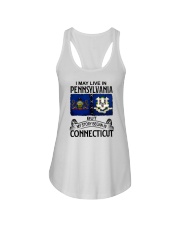 LIVE IN PENNSYLVANIA BEGAN IN CONNECTICUT Ladies Flowy Tank tile