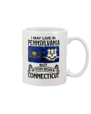 LIVE IN PENNSYLVANIA BEGAN IN CONNECTICUT Mug tile