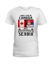 LIVE IN CANADA BEGAN IN SERBIA Ladies T-Shirt thumbnail