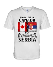 LIVE IN CANADA BEGAN IN SERBIA V-Neck T-Shirt thumbnail