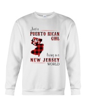PUERTO RICAN GIRL LIVING IN NEW JERSEY WORLD Crewneck Sweatshirt thumbnail