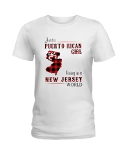 PUERTO RICAN GIRL LIVING IN NEW JERSEY WORLD Ladies T-Shirt thumbnail