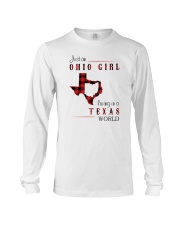OHIO GIRL LIVING IN TEXAS WORLD Long Sleeve Tee thumbnail