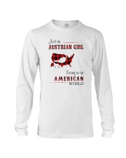 AUSTRIAN GIRL LIVING IN AMERICAN WORLD Long Sleeve Tee tile