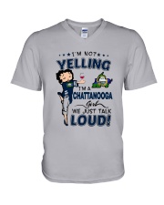 I'M A CHATTANOOGA GIRL WE JUST TALK LOUD V-Neck T-Shirt tile