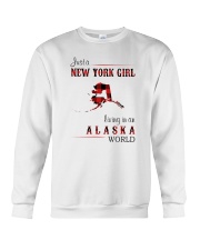 NEW YORK GIRL LIVING IN ALASKA WOLRD Crewneck Sweatshirt thumbnail