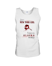 NEW YORK GIRL LIVING IN ALASKA WOLRD Unisex Tank thumbnail