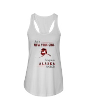 NEW YORK GIRL LIVING IN ALASKA WOLRD Ladies Flowy Tank thumbnail