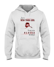 NEW YORK GIRL LIVING IN ALASKA WOLRD Hooded Sweatshirt thumbnail