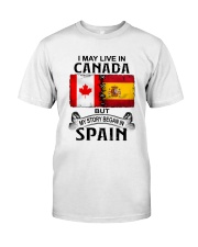 LIVE IN CANADA BEGAN IN SPAIN Classic T-Shirt tile
