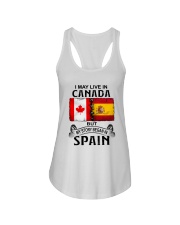 LIVE IN CANADA BEGAN IN SPAIN Ladies Flowy Tank tile