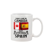 LIVE IN CANADA BEGAN IN SPAIN Mug tile