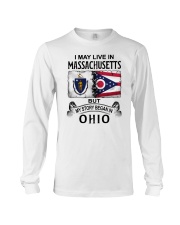 LIVE IN MASSACHUSETTS BEGAN IN OHIO Long Sleeve Tee tile