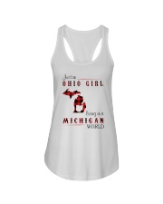 OHIO GIRL LIVING IN MICHIGAN WORLD Ladies Flowy Tank thumbnail