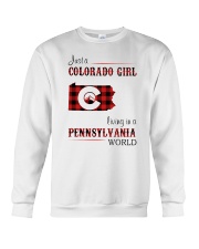 COLORADO GIRL LIVING IN PENNSYLVANIA WORLD Crewneck Sweatshirt tile