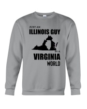 JUST AN ILLINOIS GUY IN A VIRGINIA WORLD Crewneck Sweatshirt thumbnail