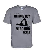 JUST AN ILLINOIS GUY IN A VIRGINIA WORLD V-Neck T-Shirt thumbnail