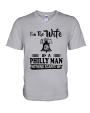 I'M THE WIFE OF A PHILLY MAN V-Neck T-Shirt thumbnail