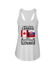 LIVE IN CANADA BEGAN IN SLOVAKIA Ladies Flowy Tank tile