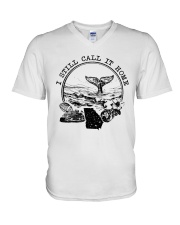 Georgia It Home Symbols V-Neck T-Shirt tile