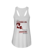 CALIFORNIA GIRL LIVING IN LOUISIANA WORLD Ladies Flowy Tank thumbnail
