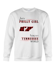 PHILLY GIRL LIVING IN TENNESSEE WORLD Crewneck Sweatshirt thumbnail