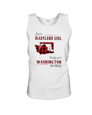 MARYLAND GIRL LIVING IN WASHINGTON WORLD Unisex Tank thumbnail