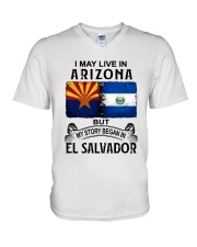 LIVE IN ARIZONA BEGAN IN EL SALVADOR V-Neck T-Shirt thumbnail
