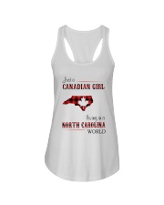 CANADIAN GIRL LIVING IN NORTH CAROLINA WORLD Ladies Flowy Tank tile